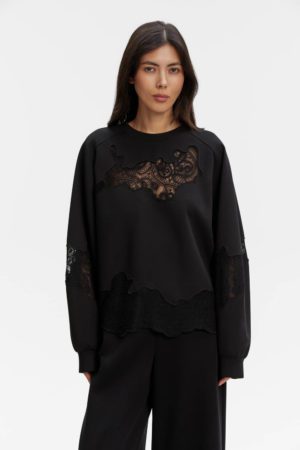 <span style="color: #000000;"><strong><a style="color: #000000;" href="https://stylnaya.ru/product_brand/m-reason/">M.REASON</a></strong></span><br> M.REASON Свитшот из хлопка с кружевом Артикул   9.11486.1.T2712.1 A2.26