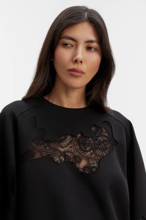 <span style="color: #000000;"><strong><a style="color: #000000;" href="https://stylnaya.ru/product_brand/m-reason/">M.REASON</a></strong></span><br> M.REASON Свитшот из хлопка с кружевом Артикул   9.11486.1.T2712.1 A2.26