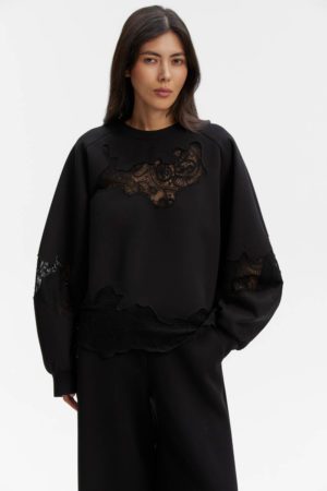 <span style="color: #000000;"><strong><a style="color: #000000;" href="https://stylnaya.ru/product_brand/m-reason/">M.REASON</a></strong></span><br> M.REASON Свитшот из хлопка с кружевом Артикул   9.11486.1.T2712.1 A2.26